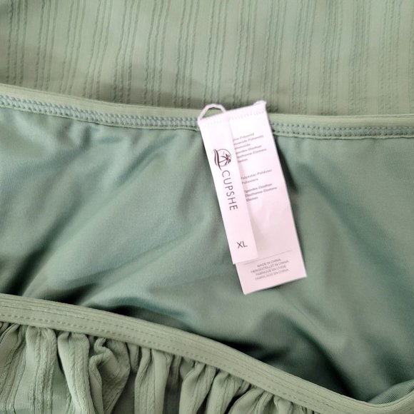 Cupshe Green One Piece Bathing Suit Size XL New with Tags - Picture 4 of 7